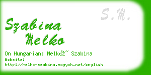 szabina melko business card